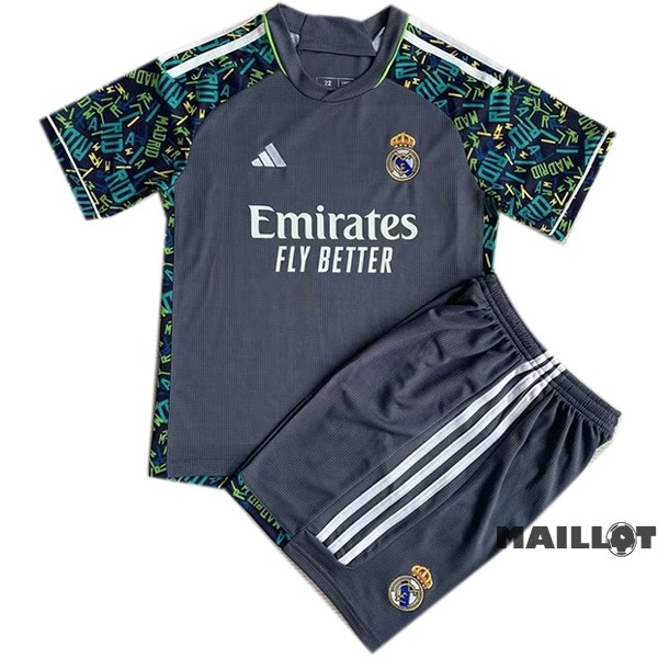 Foot Maillot Pas Cher Concept Conjunto De Homme Real Madrid 2023 2024 Gris Vert
