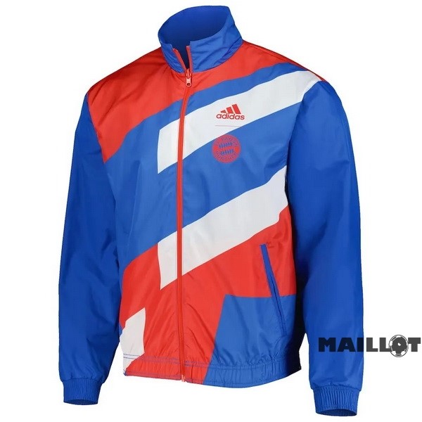 Foot Maillot Pas Cher Coupe Vent Bayern Múnich 2023 2024 Bleu Rouge Blanc
