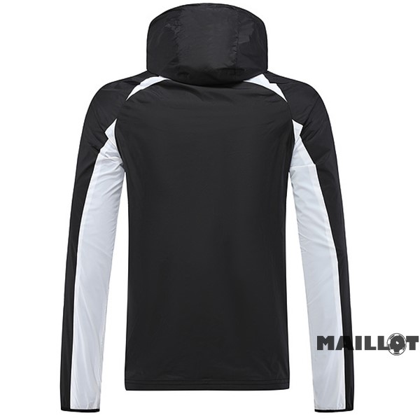 Foot Maillot Pas Cher Coupe Vent Inter Milán 2022 2023 Noir Blanc