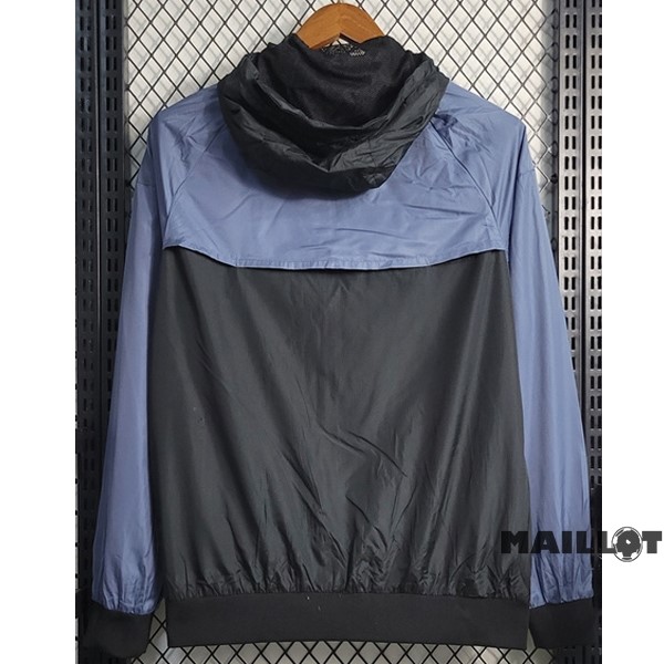 Foot Maillot Pas Cher Coupe Vent Inter Milán 2023 2024 Bleu Noir