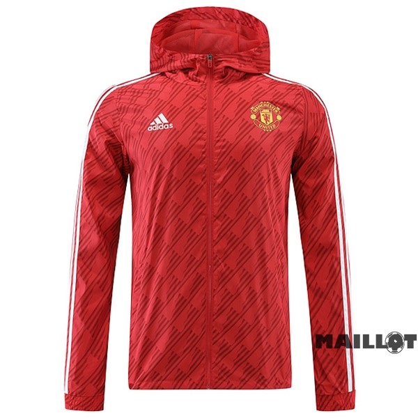 Foot Maillot Pas Cher Coupe Vent Manchester United 2022 2023 Rouge Blanc