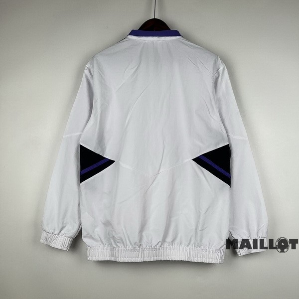 Foot Maillot Pas Cher Coupe Vent Real Madrid 2023 2024 Blanc Purpura