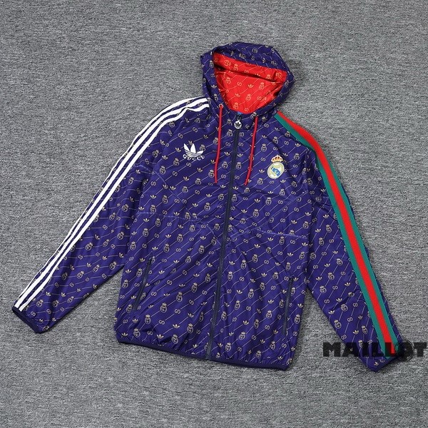Foot Maillot Pas Cher Coupe Vent Real Madrid 2023 2024 Purpura Rouge