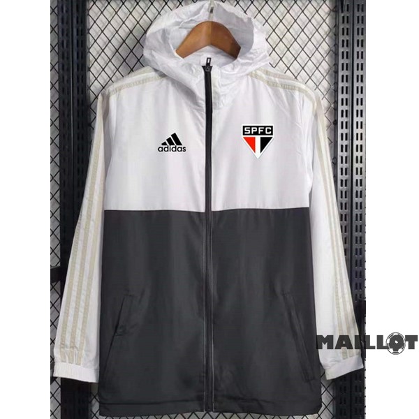 Foot Maillot Pas Cher Coupe Vent São Paulo 2023 2024 Blanc Noir