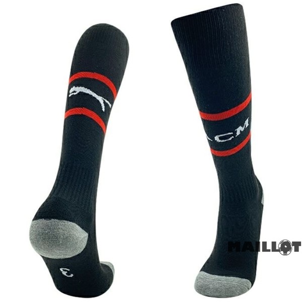 Foot Maillot Pas Cher Domicile Chaussette AC Milan 2023 2024 Noir