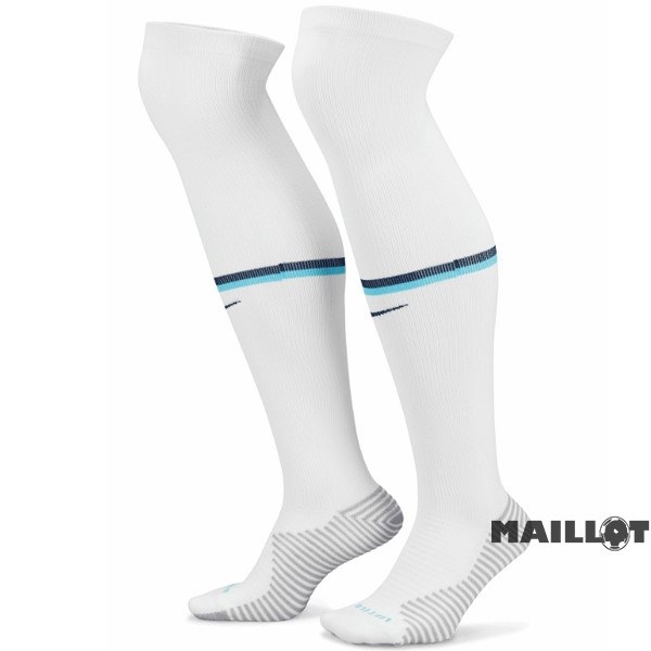 Foot Maillot Pas Cher Domicile Chaussette Angleterre 2022 Blanc Bleu
