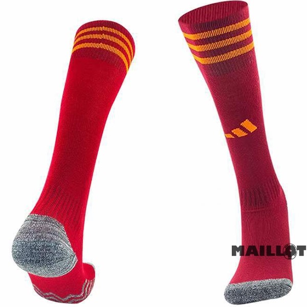 Foot Maillot Pas Cher Domicile Chaussette As Roma 2023 2024 Rouge