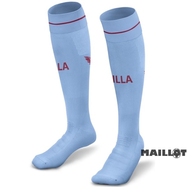 Foot Maillot Pas Cher Domicile Chaussette Aston Villa 2023 2024 Bleu
