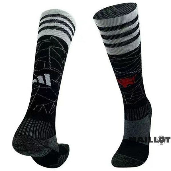 Foot Maillot Pas Cher Domicile Chaussette Manchester United 2023 2024 Noir