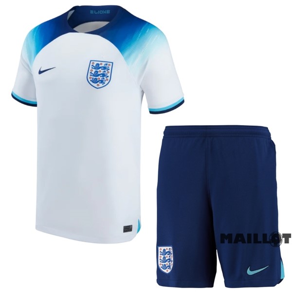 Foot Maillot Pas Cher Domicile Conjunto De Enfant Angleterre 2022 Blanc Bleu