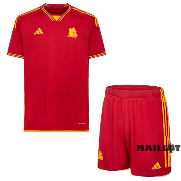 Foot Maillot Pas Cher Domicile Conjunto De Enfant As Roma 2023 2024 Rouge