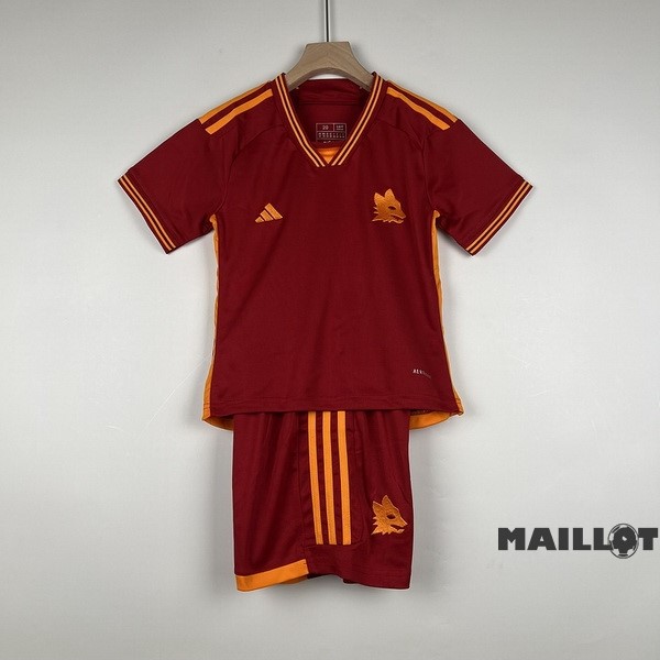 Foot Maillot Pas Cher Domicile Conjunto De Enfant As Roma 2023 2024 Rouge