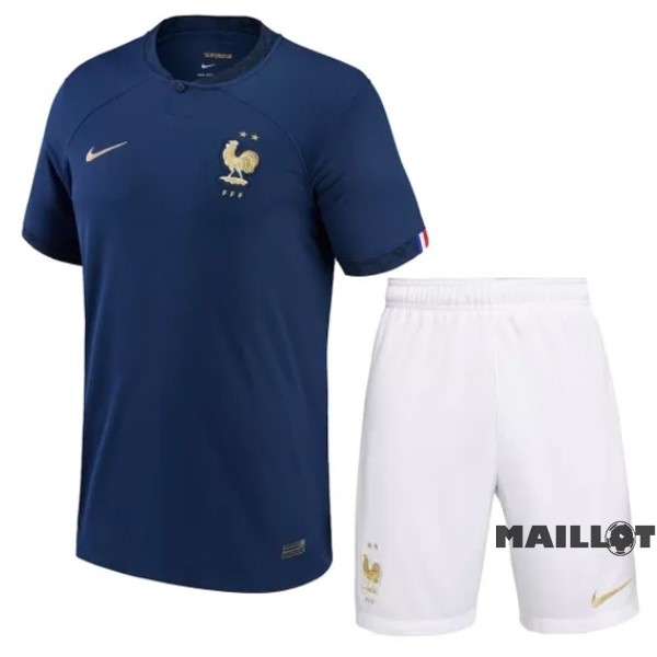 Foot Maillot Pas Cher Domicile Conjunto De Enfant France 2022 Bleu