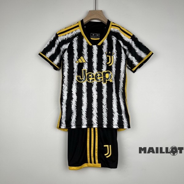 Foot Maillot Pas Cher Domicile Conjunto De Enfant Juventus 2023 2024 Blanc Noir