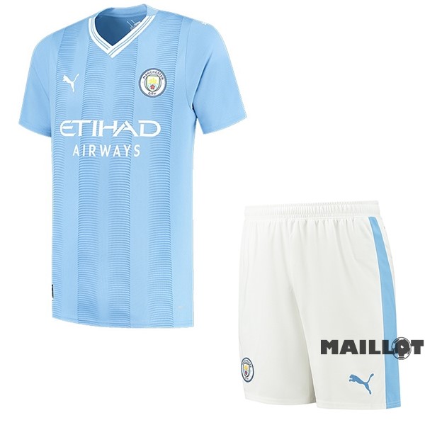 Foot Maillot Pas Cher Domicile Conjunto De Enfant Manchester City 2023 2024 Bleu