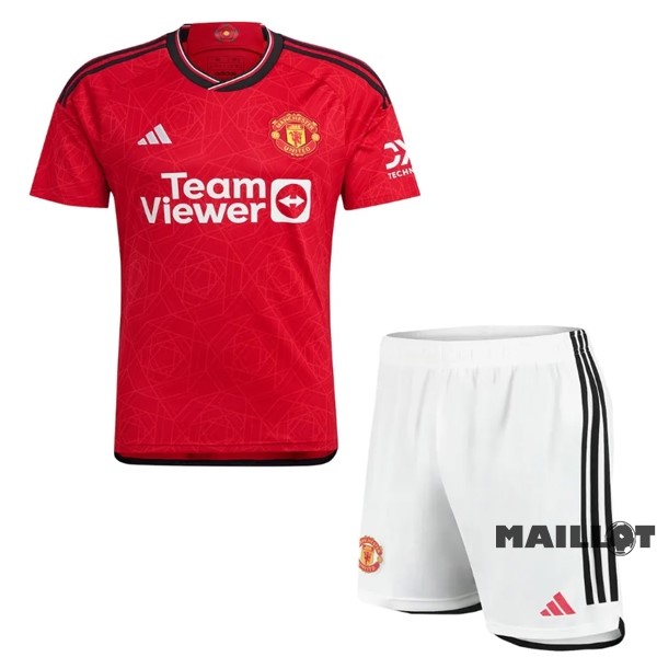 Foot Maillot Pas Cher Domicile Conjunto De Enfant Manchester United 2023 2024 Rouge
