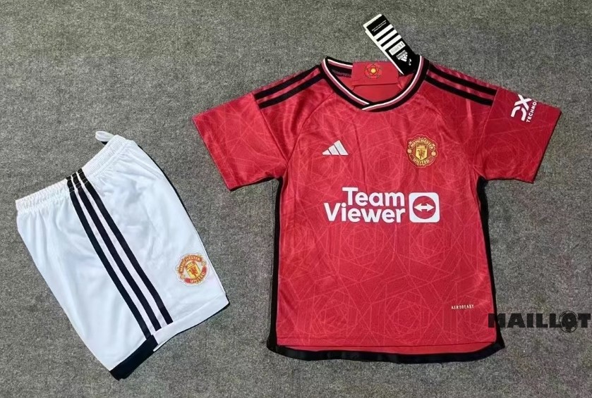 Foot Maillot Pas Cher Domicile Conjunto De Enfant Manchester United 2023 2024 Rouge