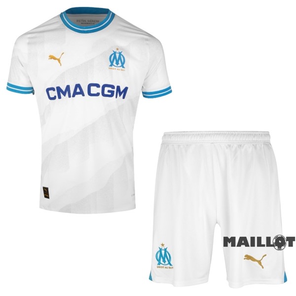 Foot Maillot Pas Cher Domicile Conjunto De Enfant Marsella 2023 2024 Blanc