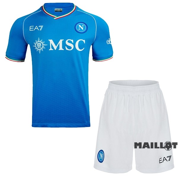 Foot Maillot Pas Cher Domicile Conjunto De Enfant Napoli 2023 2024 Bleu