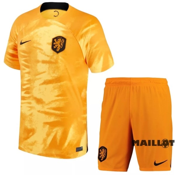 Foot Maillot Pas Cher Domicile Conjunto De Enfant Pays Bas 2022 Orange