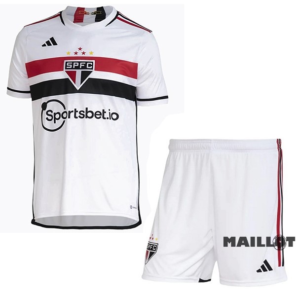 Foot Maillot Pas Cher Domicile Conjunto De Enfant São Paulo 2023 2024 Blanc