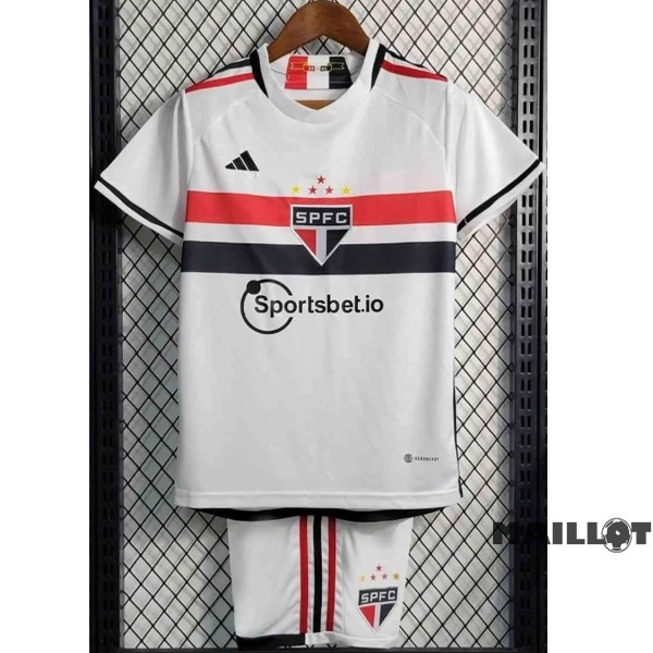 Foot Maillot Pas Cher Domicile Conjunto De Enfant São Paulo 2023 2024 Blanc