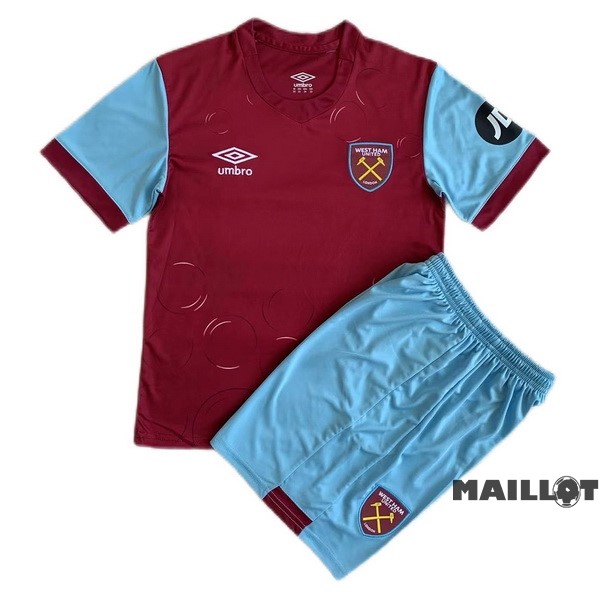 Foot Maillot Pas Cher Domicile Conjunto De Enfant West Ham United 2023 2024 Rouge