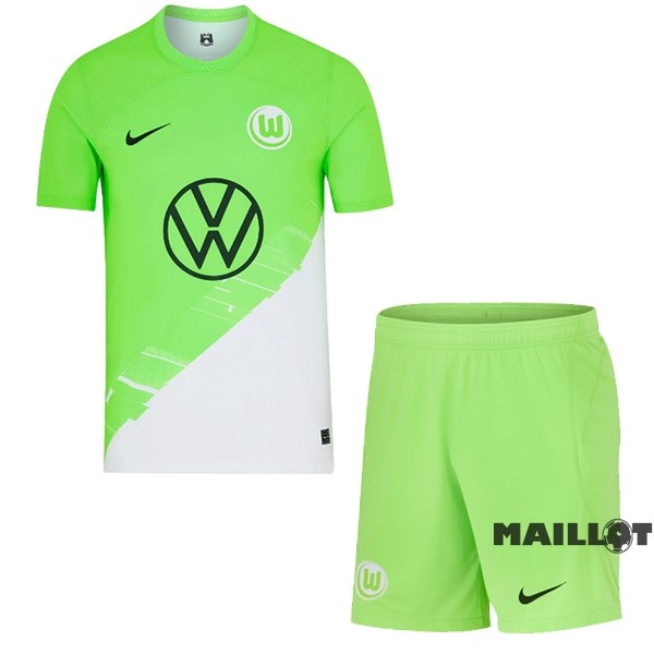 Foot Maillot Pas Cher Domicile Conjunto De Enfant Wolfsburgo 2023 2024 Vert