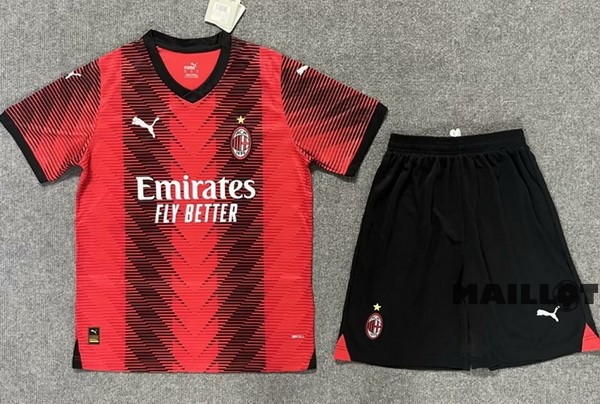 Foot Maillot Pas Cher Domicile Conjunto De Homme AC Milan 2023 2024 Rouge