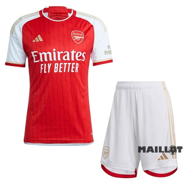 Foot Maillot Pas Cher Domicile Conjunto De Homme Arsenal 2023 2024 Rouge Blanc