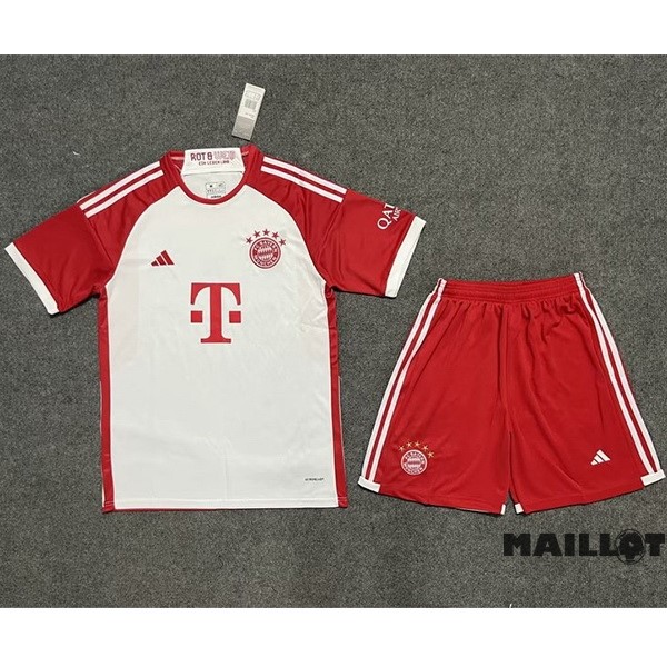 Foot Maillot Pas Cher Domicile Conjunto De Homme Bayern Múnich 2023 2024 Blanc Rouge