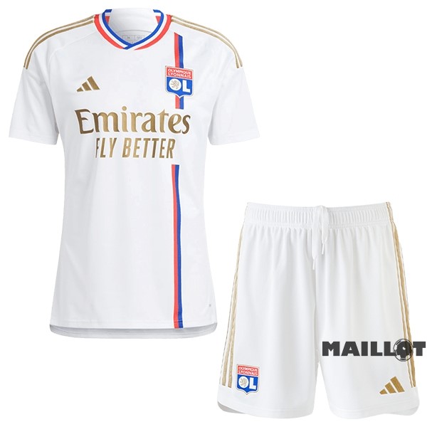 Foot Maillot Pas Cher Domicile Conjunto De Homme Lyon 2023 2024 Blanc