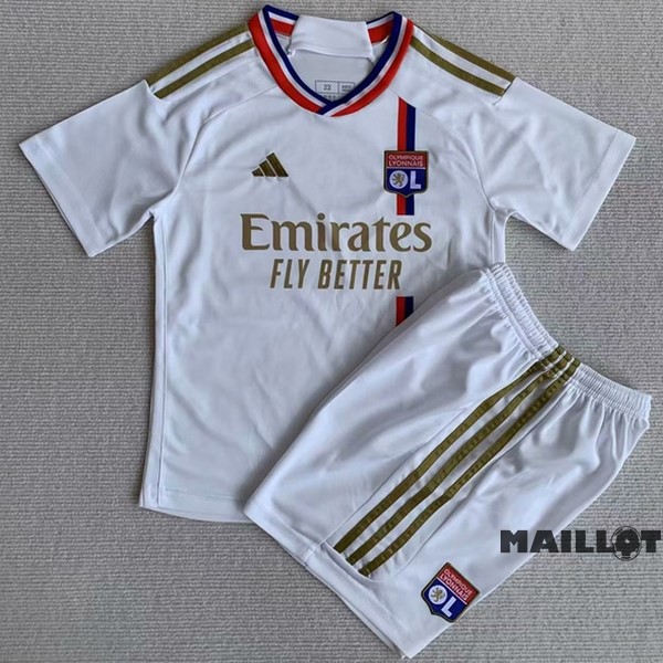Foot Maillot Pas Cher Domicile Conjunto De Homme Lyon 2023 2024 Blanc