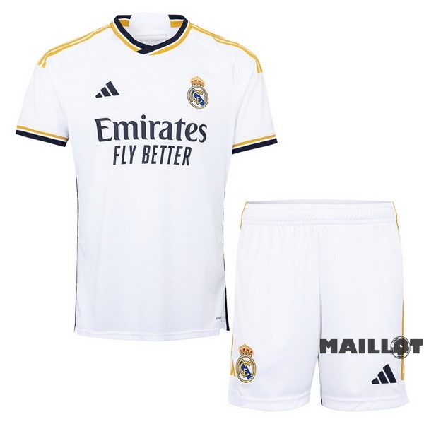 Foot Maillot Pas Cher Domicile Conjunto De Homme Real Madrid 2023 2024 Blanc