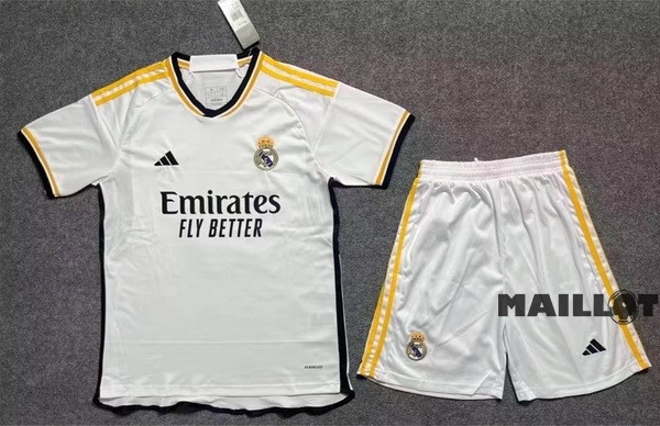 Foot Maillot Pas Cher Domicile Conjunto De Homme Real Madrid 2023 2024 Blanc
