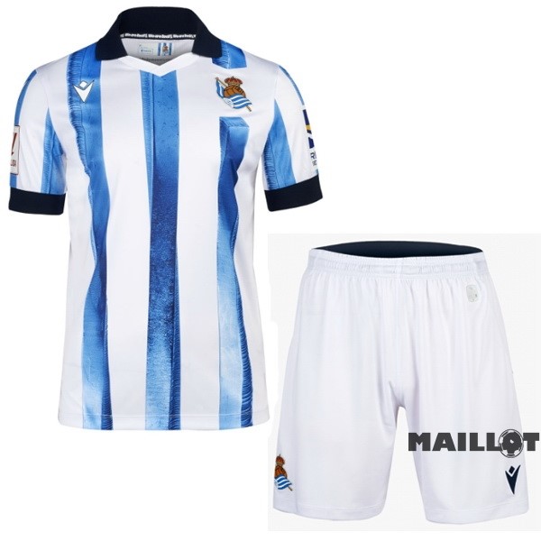 Foot Maillot Pas Cher Domicile Conjunto De Homme Real Sociedad 2023 2024 Blanc Bleu