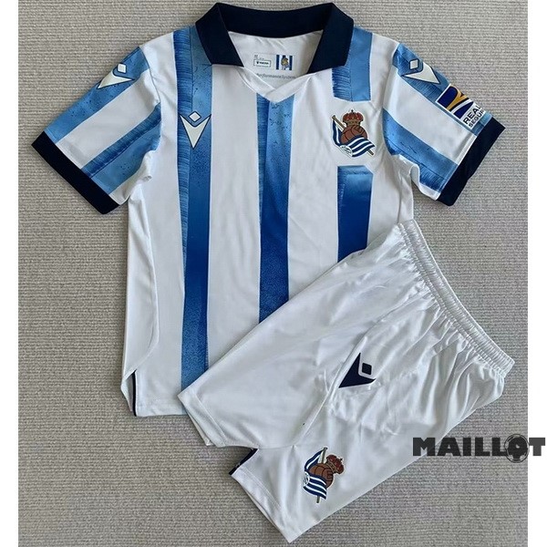 Foot Maillot Pas Cher Domicile Conjunto De Homme Real Sociedad 2023 2024 Blanc Bleu