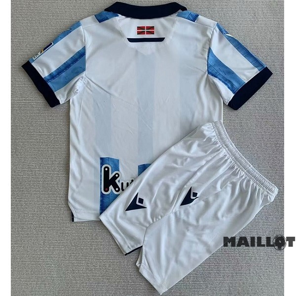 Foot Maillot Pas Cher Domicile Conjunto De Homme Real Sociedad 2023 2024 Blanc Bleu