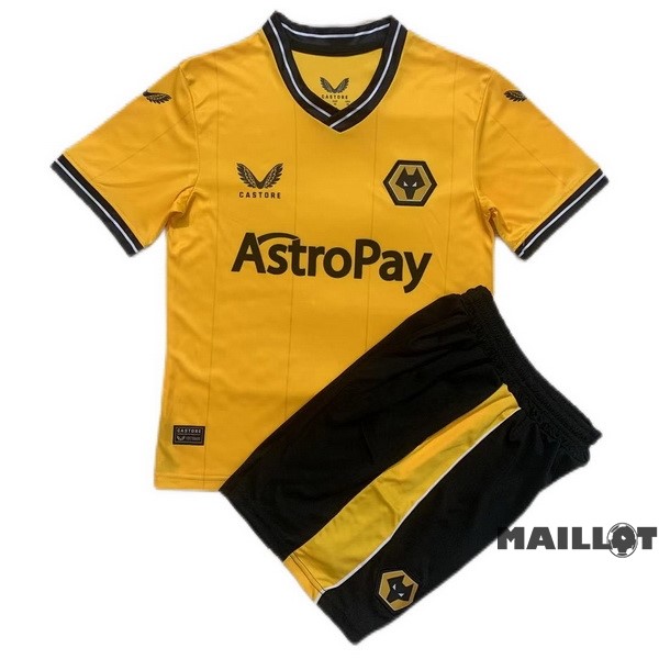 Foot Maillot Pas Cher Domicile Conjunto De Homme Wolves 2023 2024 Jaune