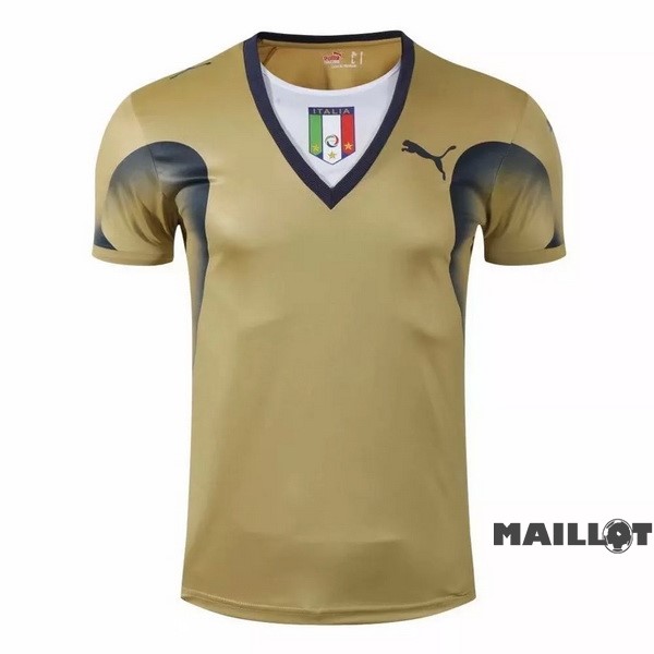 Foot Maillot Pas Cher Domicile Gardien Maillot Italy Retro 2006 Jaune