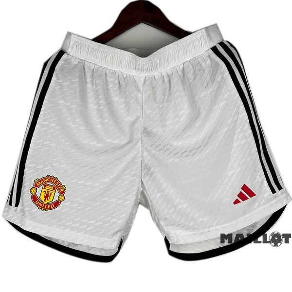 Foot Maillot Pas Cher Domicile Joueurs Pantalon Manchester United 2023 2024 Blanc