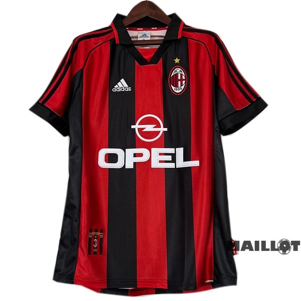 Foot Maillot Pas Cher Domicile Maillot AC Milan Retro 1998 2000 Rouge