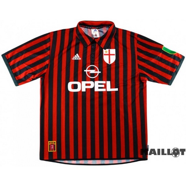 Foot Maillot Pas Cher Domicile Maillot AC Milan Retro 1999 2000 Rouge