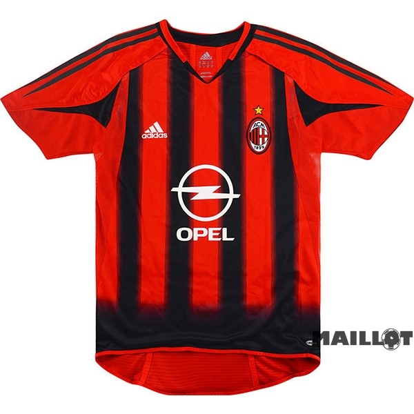 Foot Maillot Pas Cher Domicile Maillot AC Milan Retro 2004 2005 Rouge