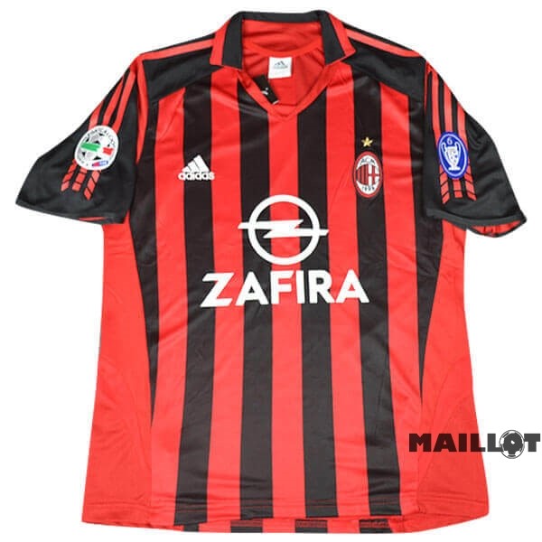 Foot Maillot Pas Cher Domicile Maillot AC Milan Retro 2005 2006 Rouge