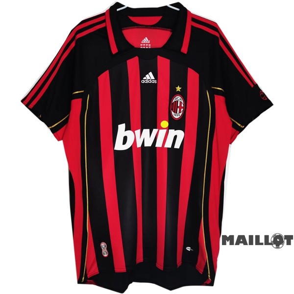 Foot Maillot Pas Cher Domicile Maillot AC Milan Retro 2006 2007 Rouge