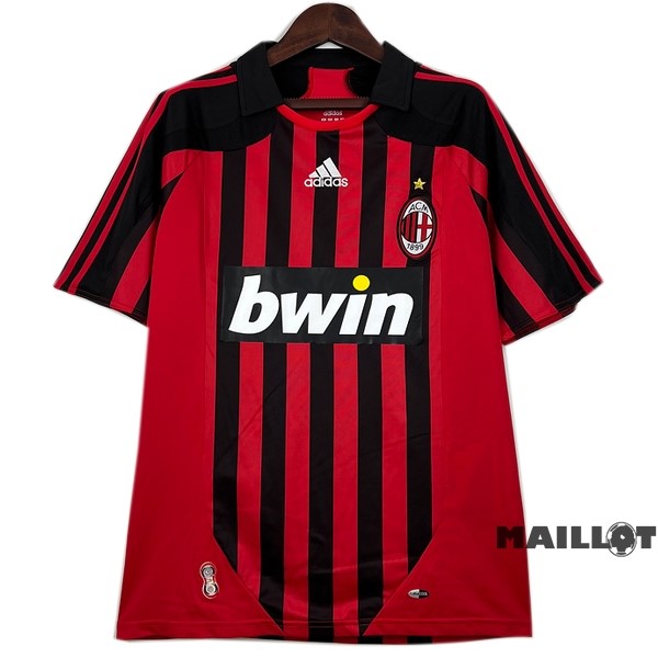 Foot Maillot Pas Cher Domicile Maillot AC Milan Retro 2007 2008 Rouge