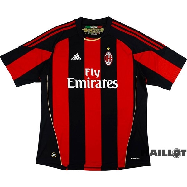 Foot Maillot Pas Cher Domicile Maillot AC Milan Retro 2010 2011 Rouge