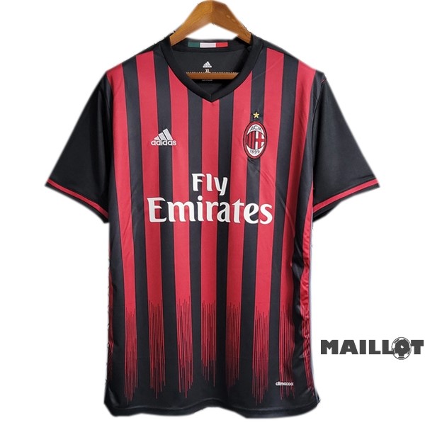 Foot Maillot Pas Cher Domicile Maillot AC Milan Retro 2016 2017 Rouge