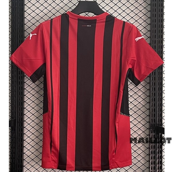 Foot Maillot Pas Cher Domicile Maillot AC Milan Retro 2021 2022 Rouge Noir